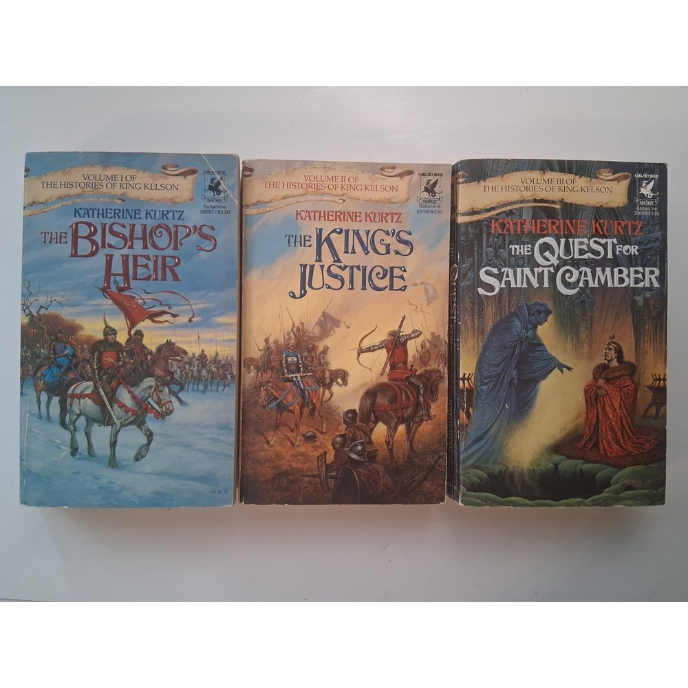 Katherine Kurtz Trilogy The Histories of King Kelson Volumes 1-3 PB Books VTG